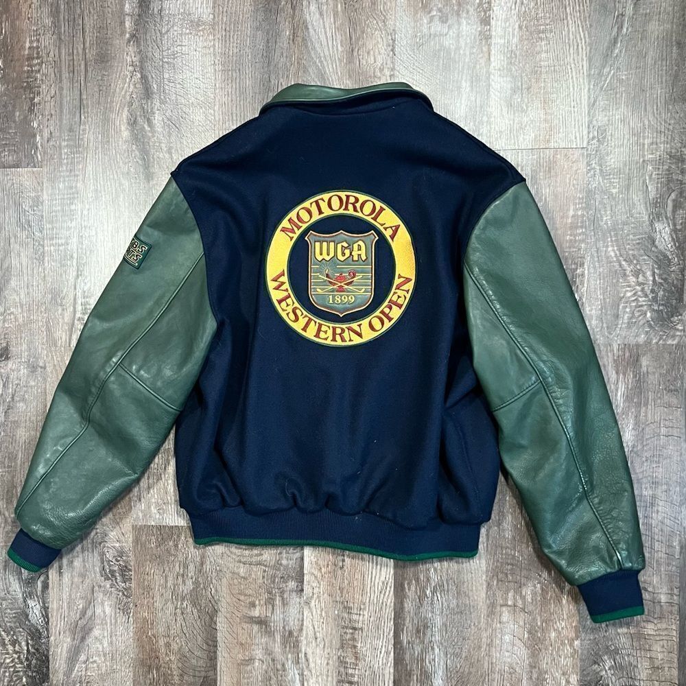 Vintage Motorola Western Open Chick Evans Golf Jacket
